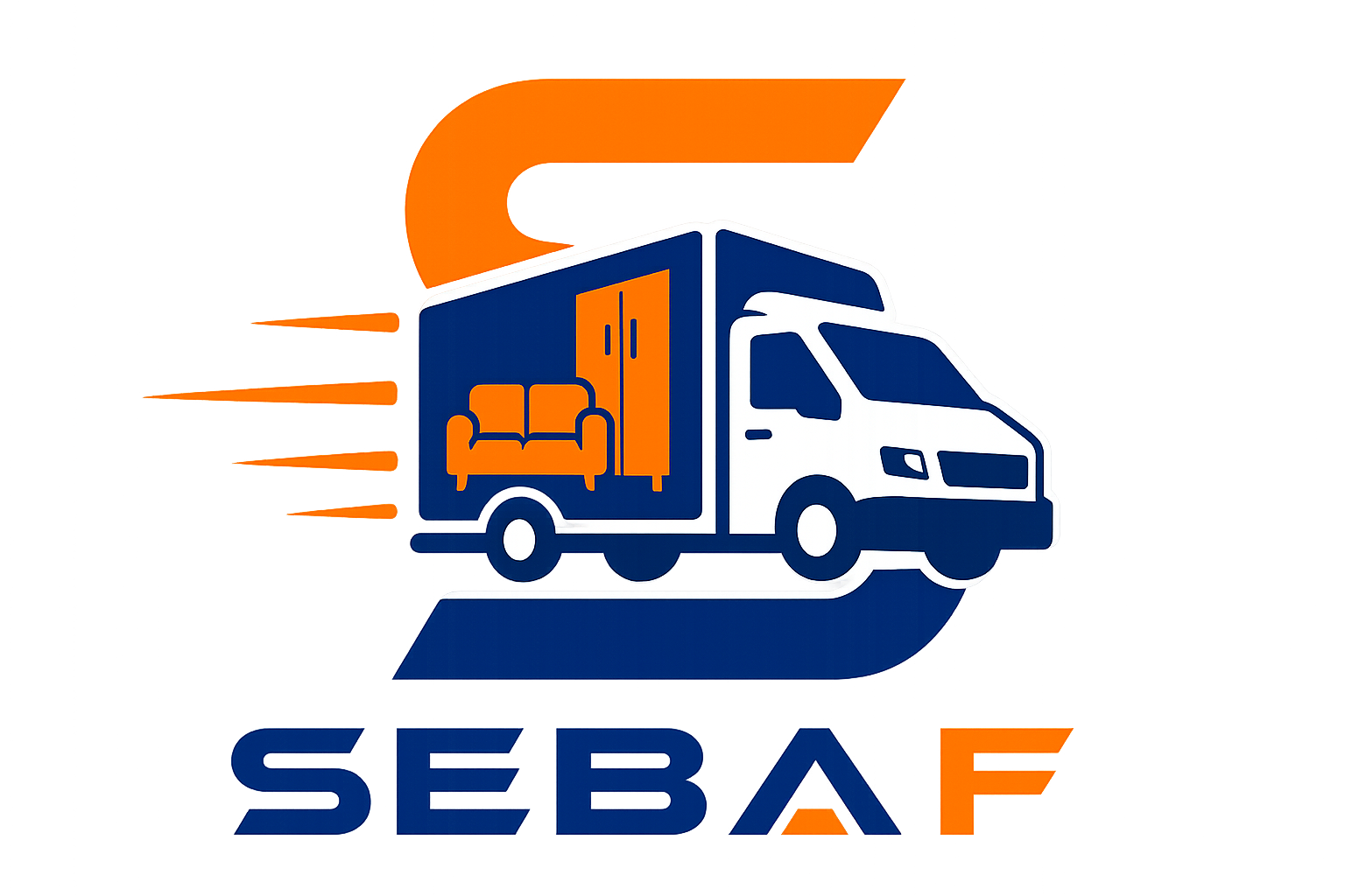 Logo SEBAF - transport mebli, wywóz gabarytów i przeprowadzki
